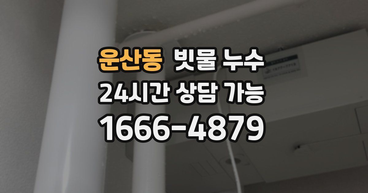 운산동 빗물 누수
