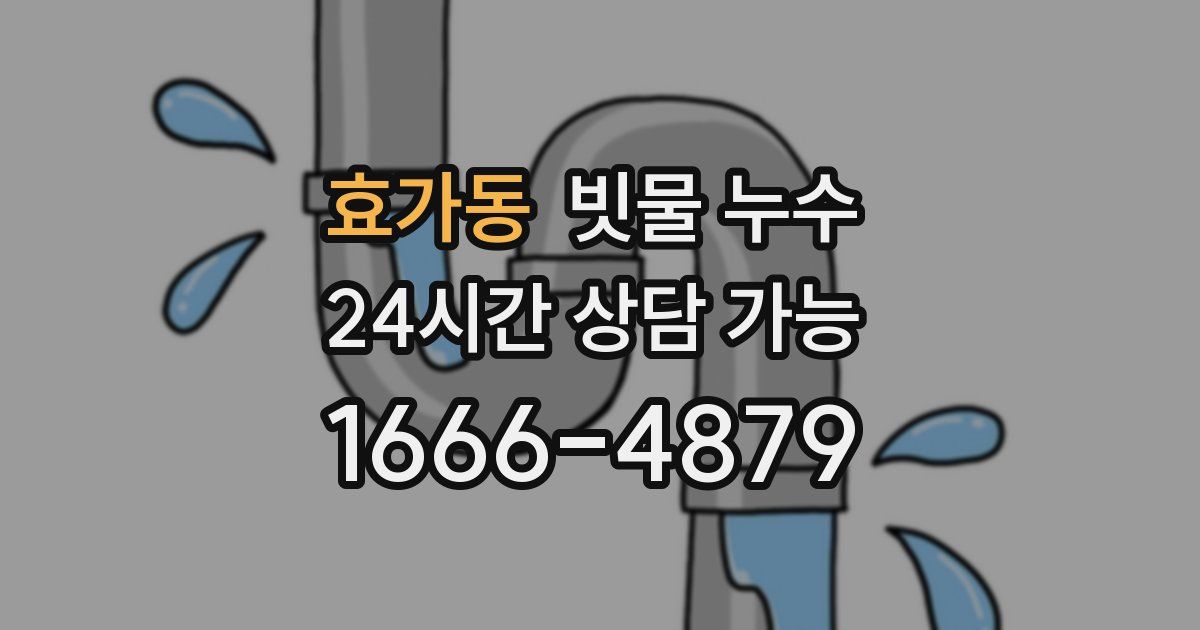 효가동 빗물 누수