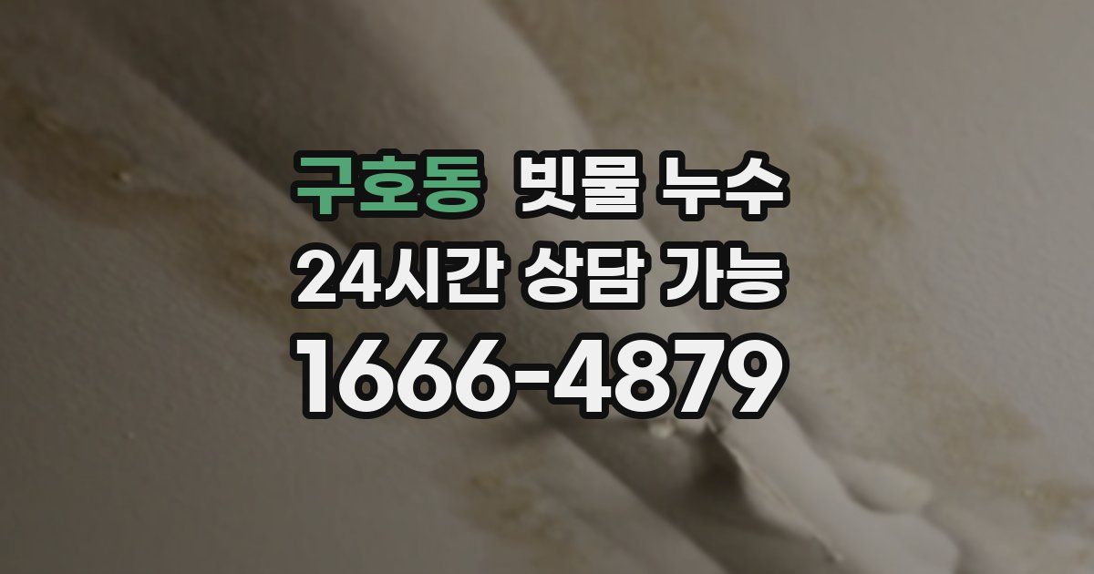 구호동 빗물 누수