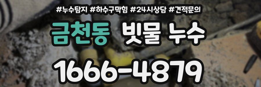 금천동 빗물 누수