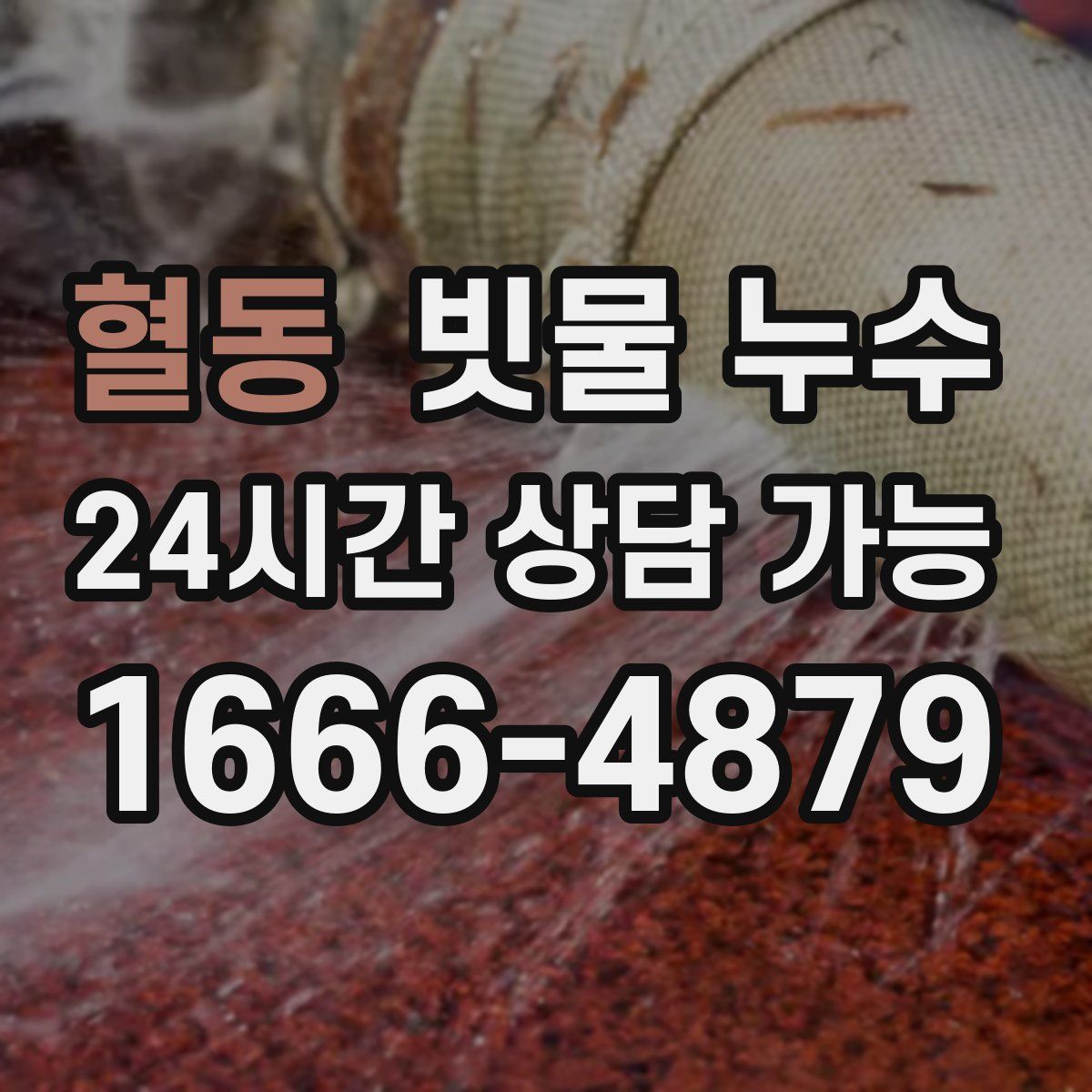 혈동 빗물 누수
