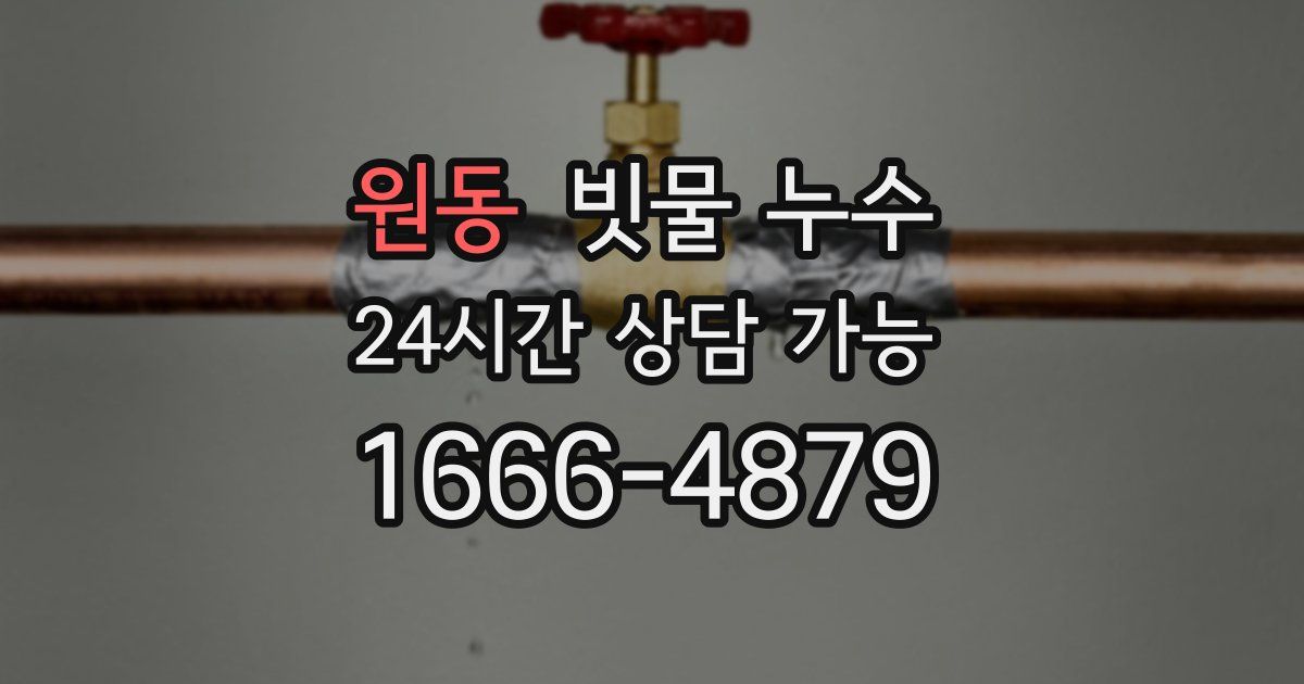 원동 빗물 누수