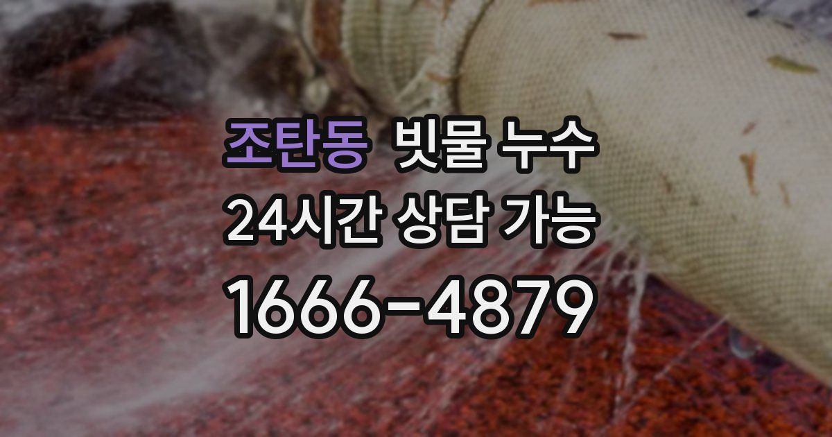조탄동 빗물 누수