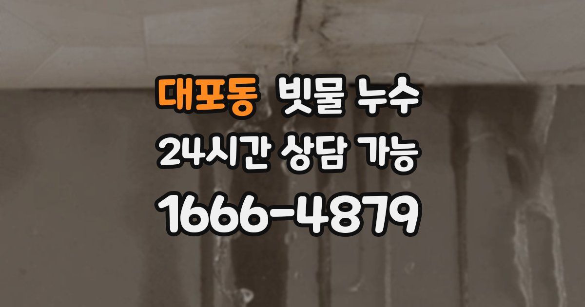 대포동 빗물 누수
