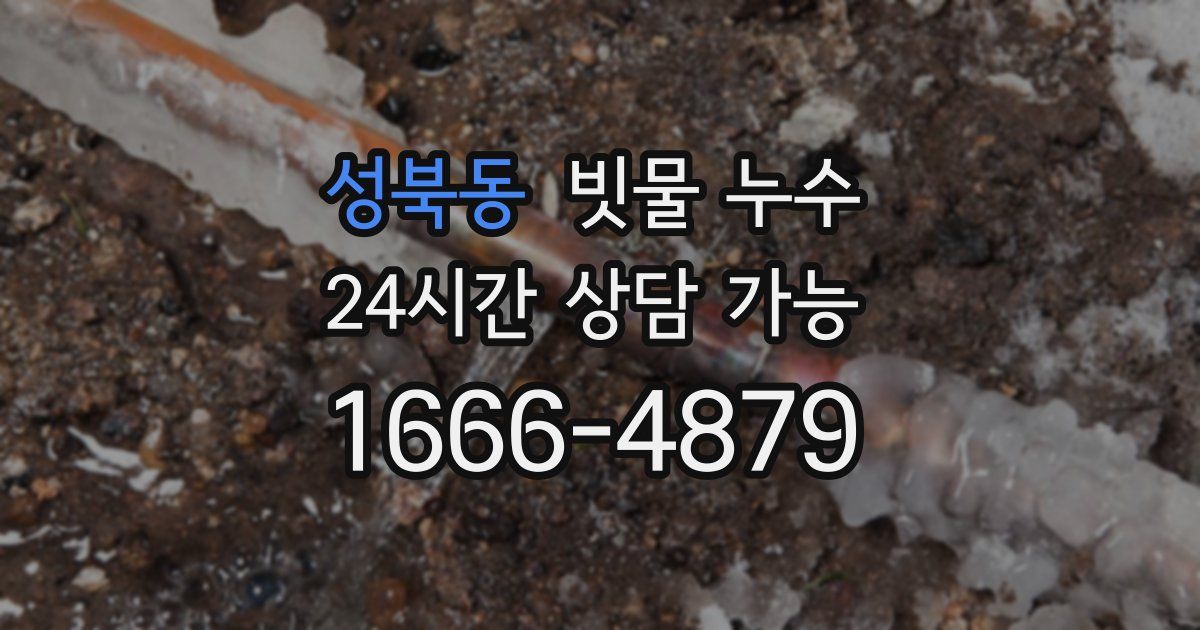 성북동 빗물 누수