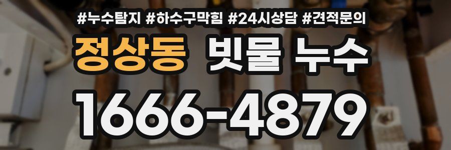 정상동 빗물 누수