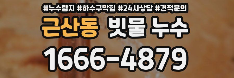 근산동 빗물 누수