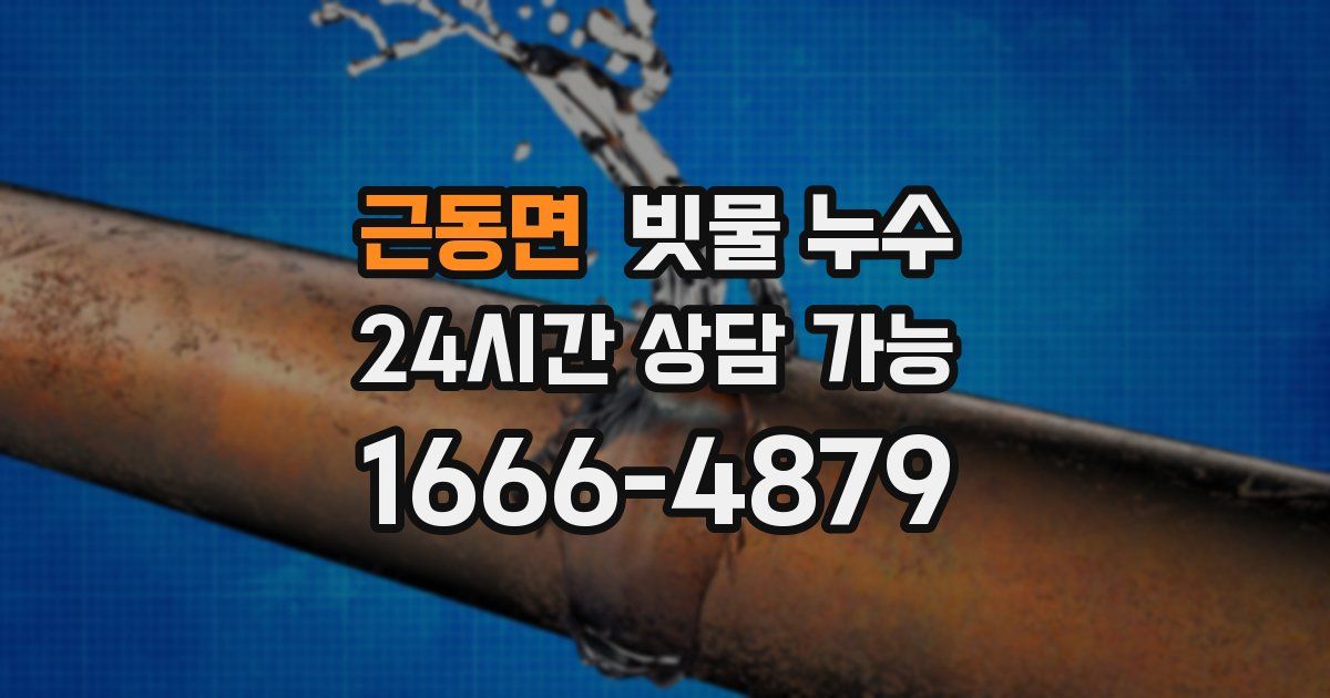 근동면 빗물 누수
