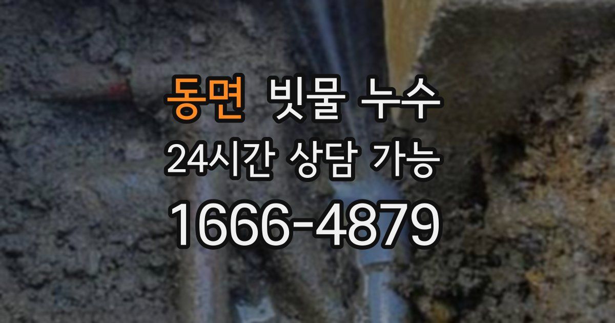 동면 빗물 누수