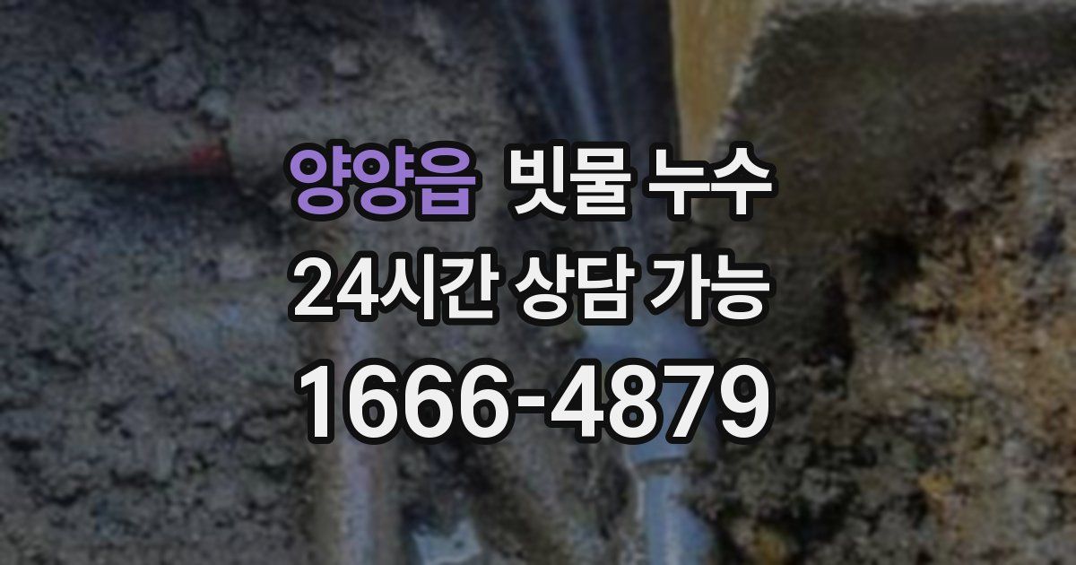 양양읍 빗물 누수