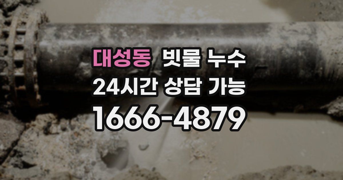대성동 빗물 누수