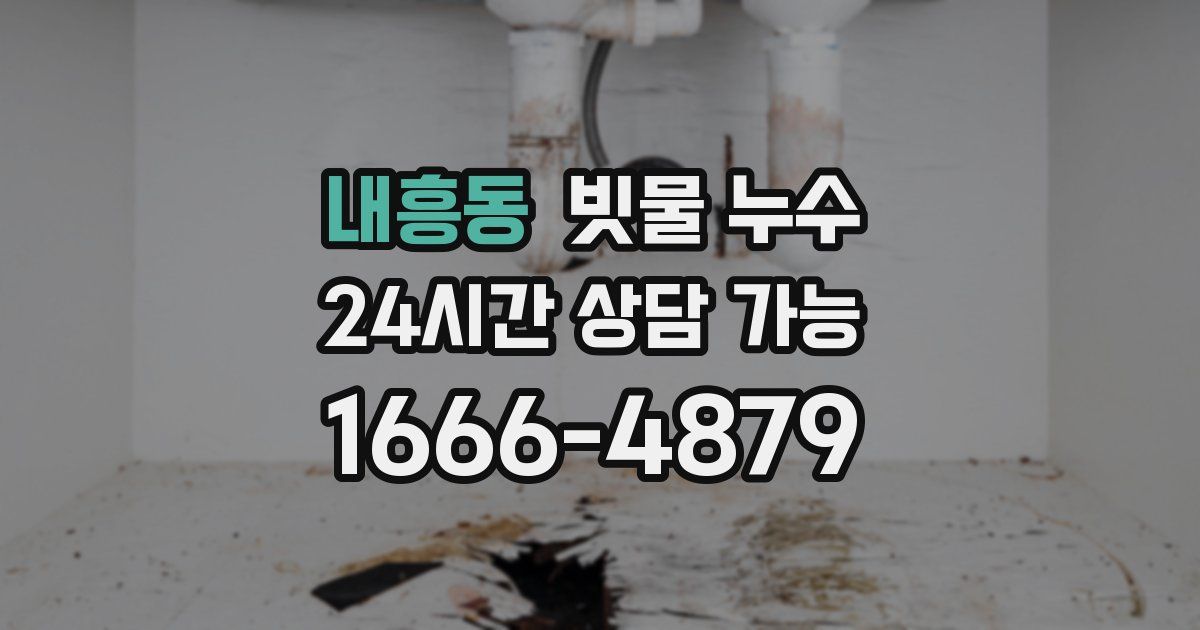 내흥동 빗물 누수