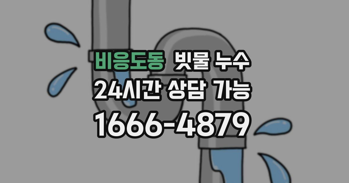 비응도동 빗물 누수
