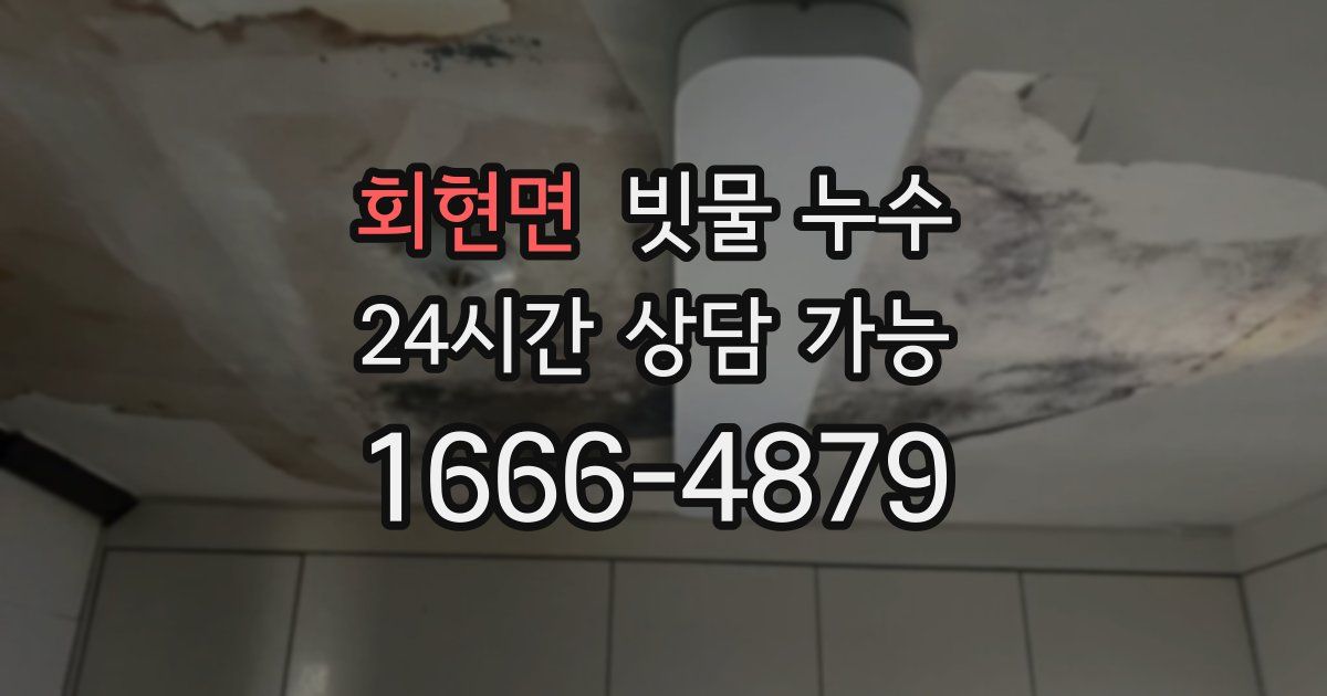 회현면 빗물 누수