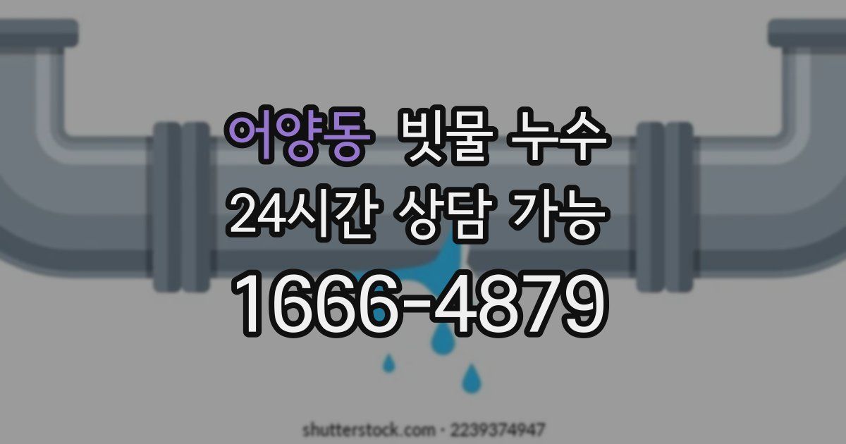 어양동 빗물 누수