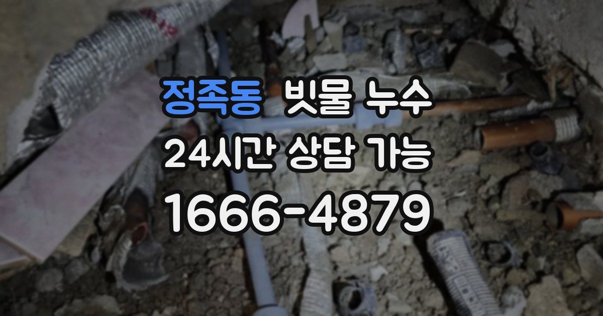 정족동 빗물 누수