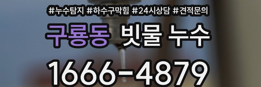 구룡동 빗물 누수