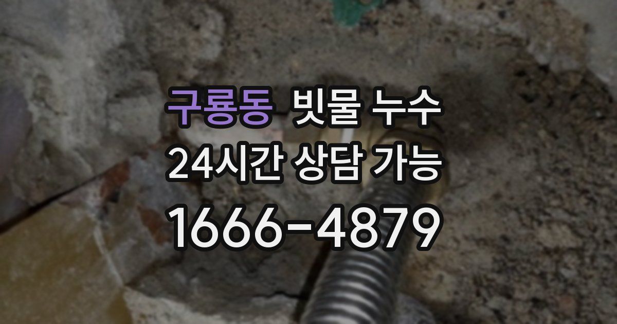 구룡동 빗물 누수
