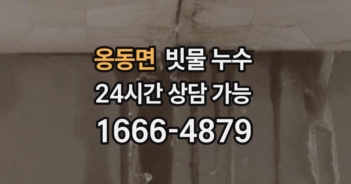 옹동면 빗물 누수