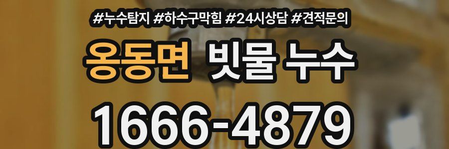 옹동면 빗물 누수
