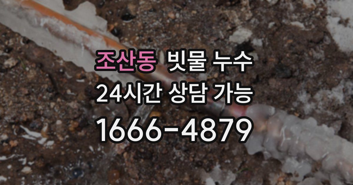 조산동 빗물 누수
