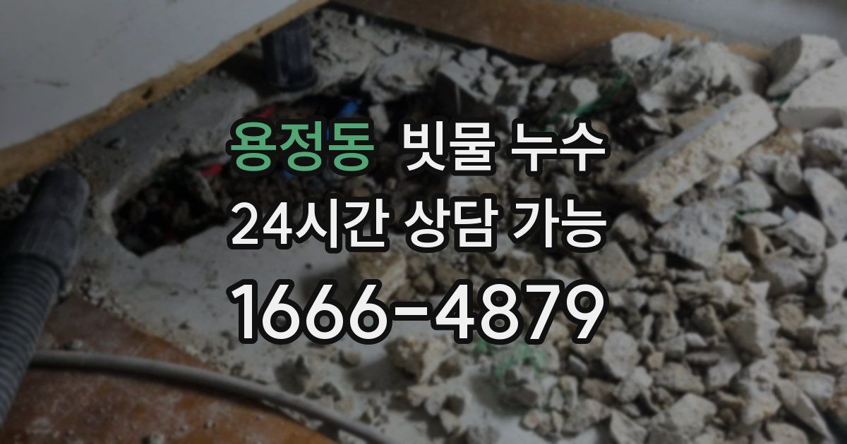 용정동 빗물 누수