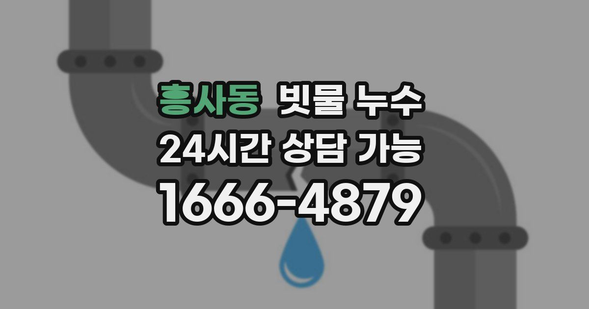 흥사동 빗물 누수