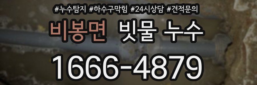 비봉면 빗물 누수