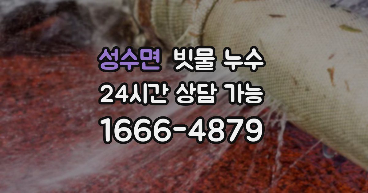 성수면 빗물 누수