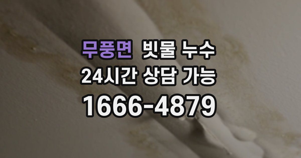 무풍면 빗물 누수