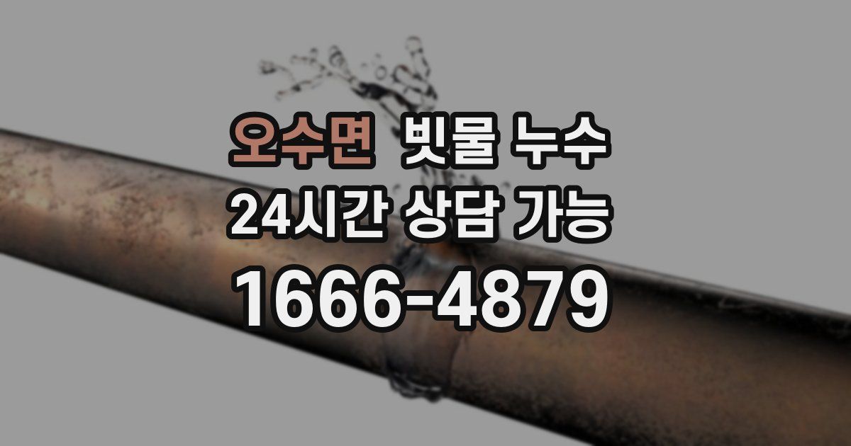 오수면 빗물 누수