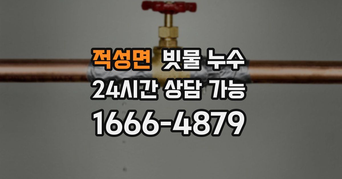 적성면 빗물 누수