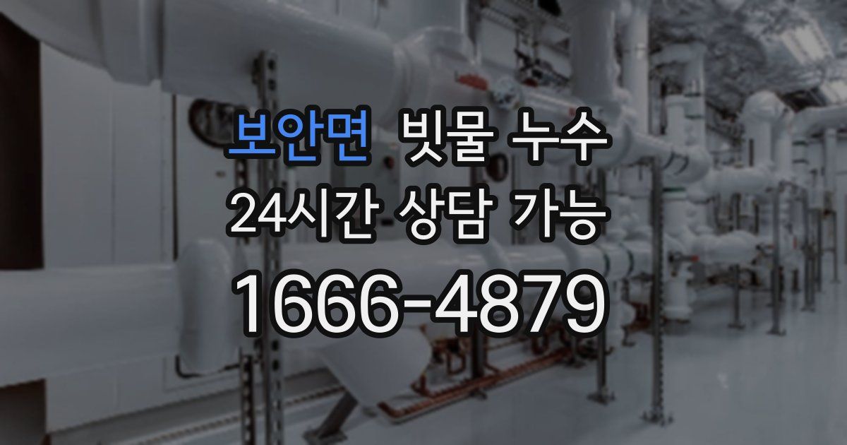 보안면 빗물 누수