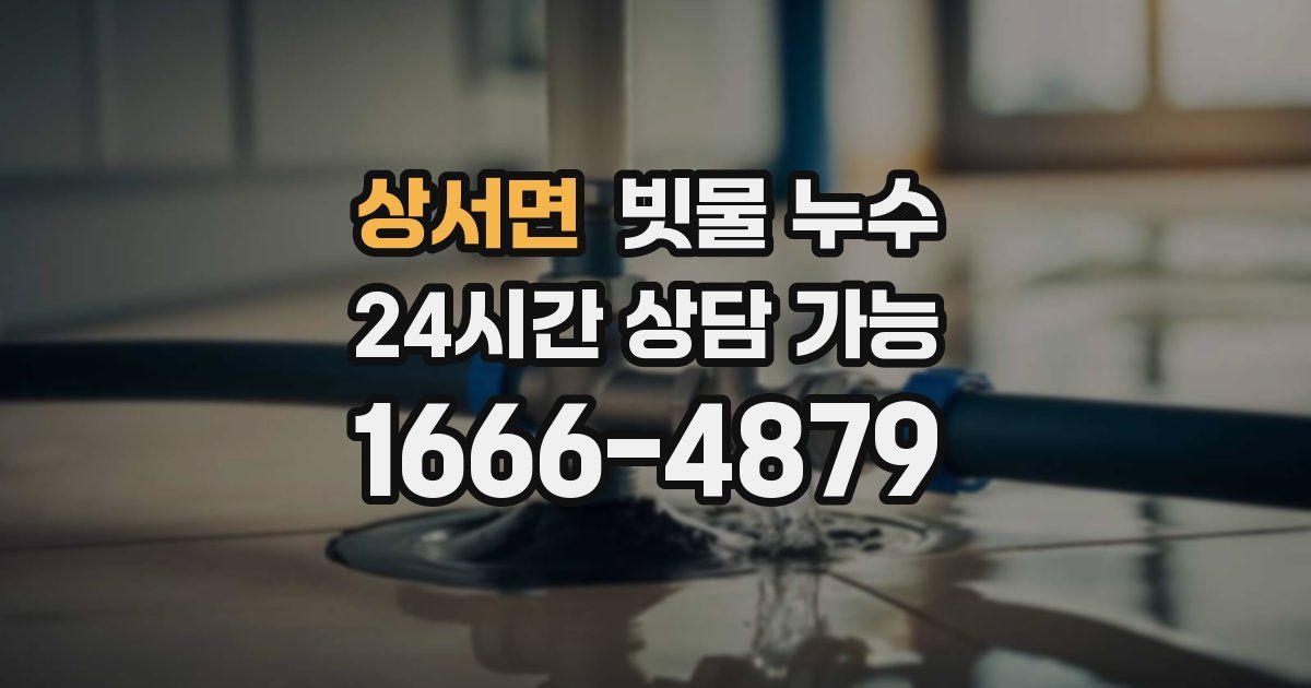 상서면 빗물 누수