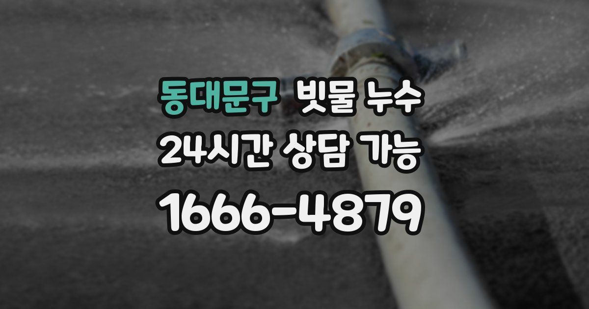 동대문구 빗물 누수