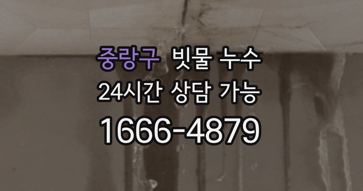 중랑구 빗물 누수
