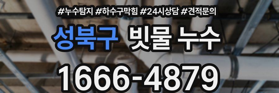 성북구 빗물 누수