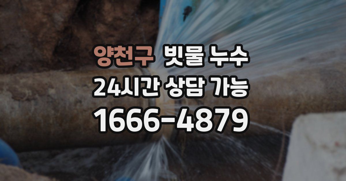 양천구 빗물 누수