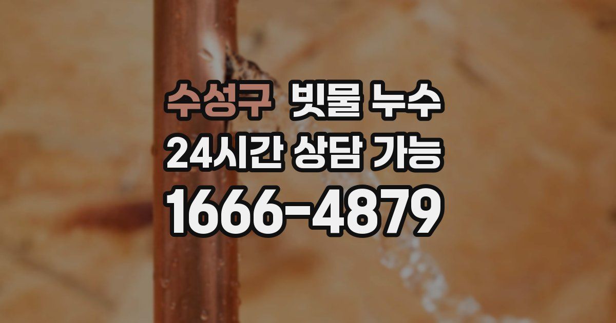 수성구 빗물 누수