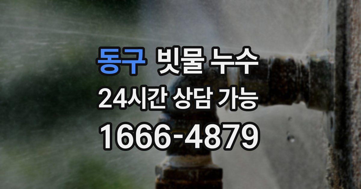 동구 빗물 누수
