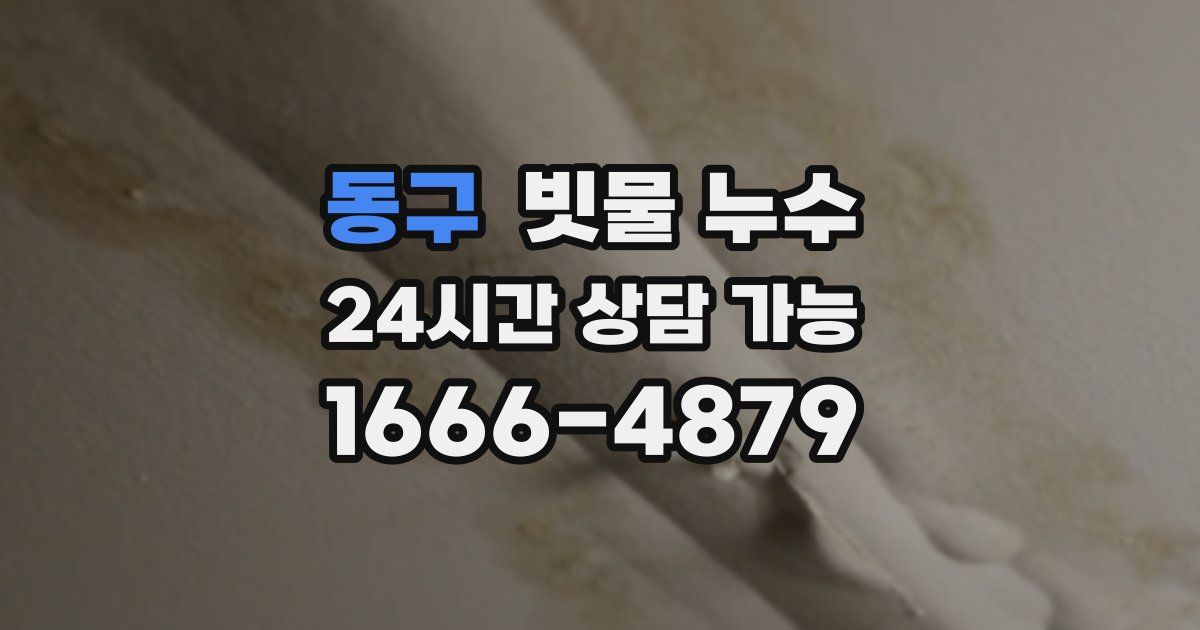 동구 빗물 누수