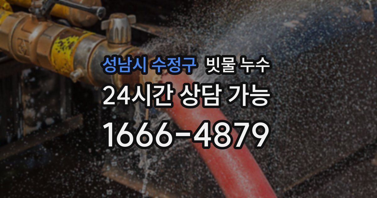 성남시 수정구 빗물 누수