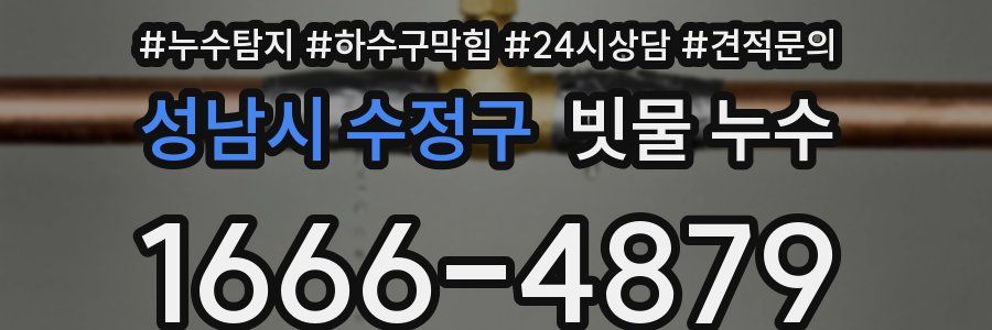 성남시 수정구 빗물 누수