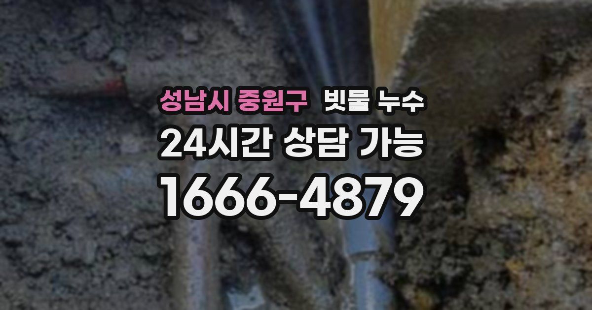 성남시 중원구 빗물 누수