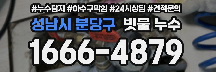 성남시 분당구 빗물 누수