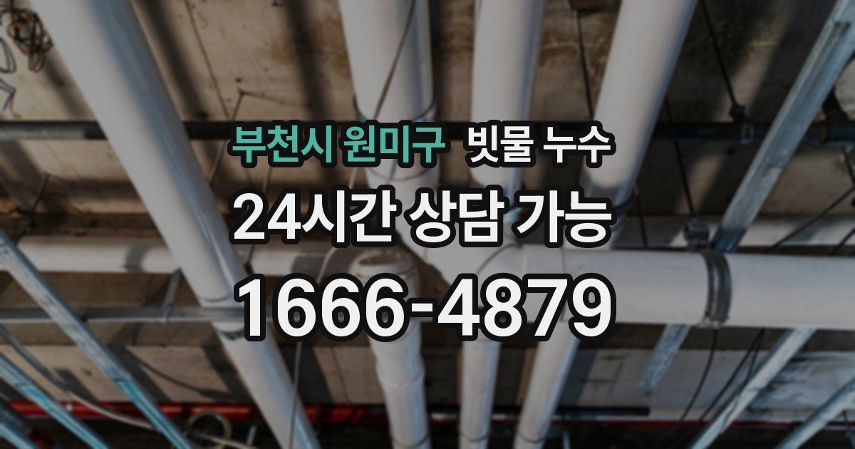 부천시 원미구 빗물 누수