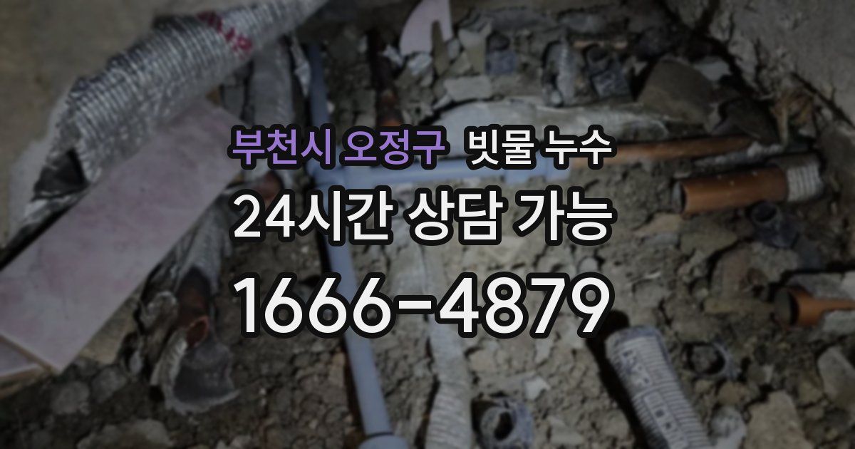 부천시 오정구 빗물 누수