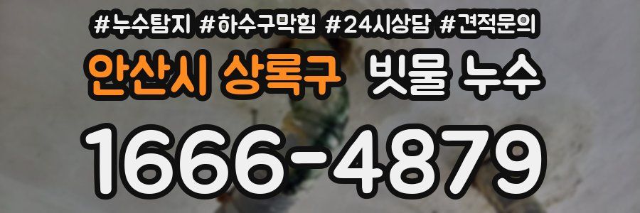 안산시 상록구 빗물 누수