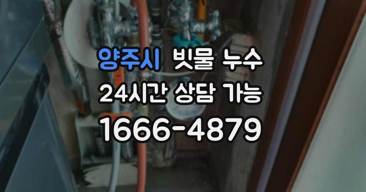 양주시 빗물 누수