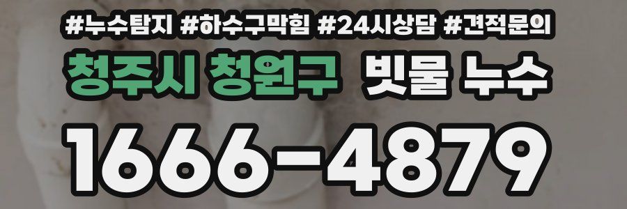 청주시 청원구 빗물 누수